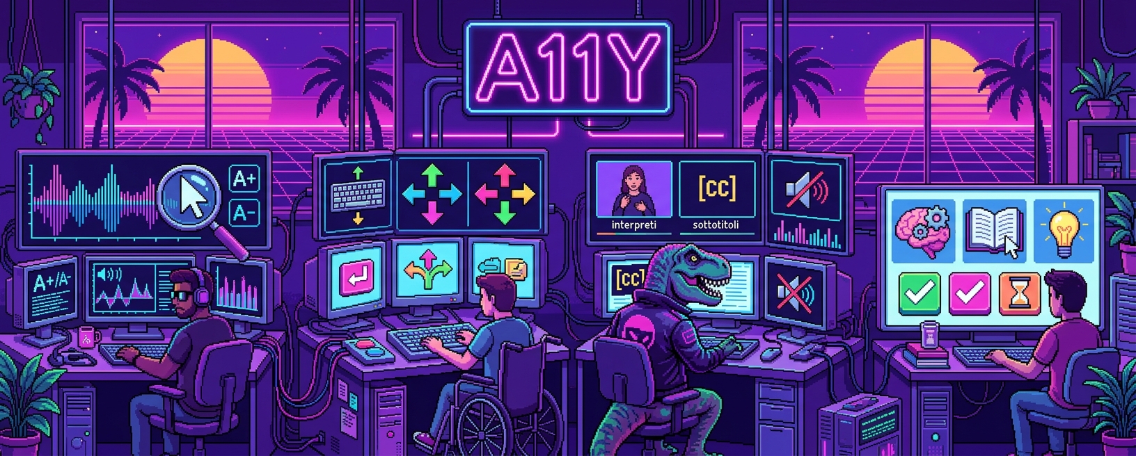 Persona che naviga un sito web accessibile
